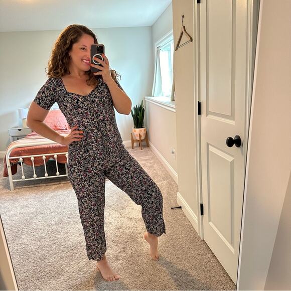 Apiece Apart Pink Floral Purple Altered Jumpsuit XS/S - Picture 3 of 12